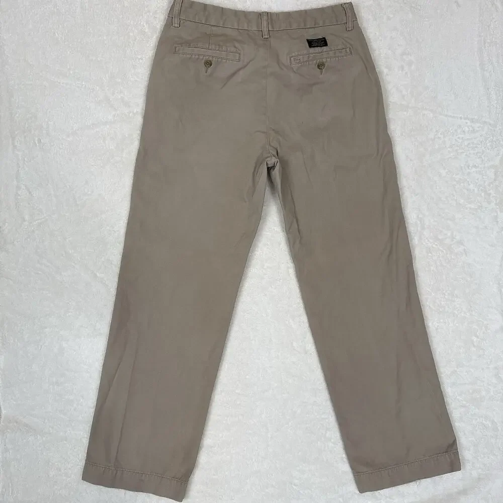 Banana Republic Mens Khaki Chino Pants Classic Fit Cotton Dawson Fit Relaxed